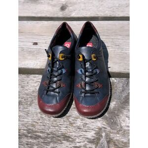 Rieker Liv 61 Sneaker Wine/Ozean/Brandy/Royal Sneaker Size 39 US 8 Boho EUV
